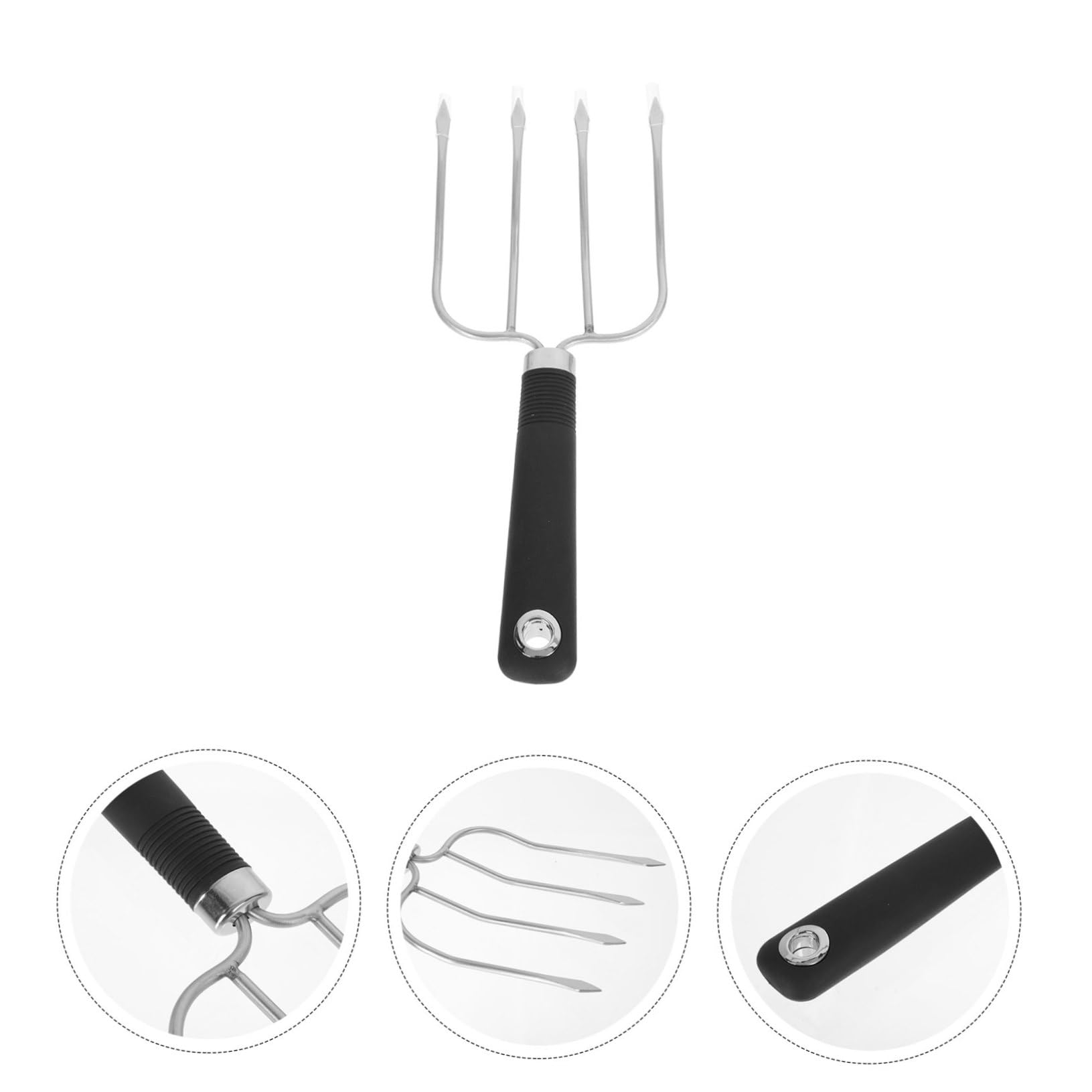 INOOMP 3piezas Tenedor De Barbacoa De Acero Inoxidable Reforzado Para Cocinar Para Asar Pescado y Aves Utensilio De Grill Para Fiestas y Reuniones Familiares