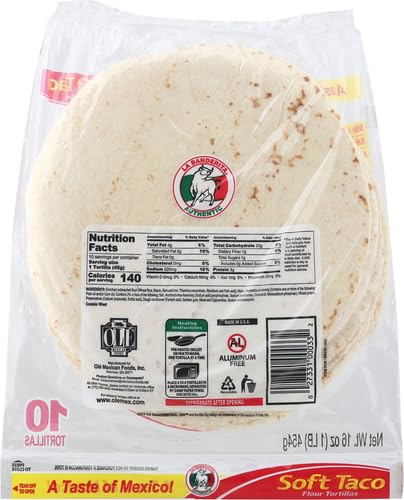 La Banderita Carb Counter La Banderita Tortilla Soft Taco Flour thumb #2