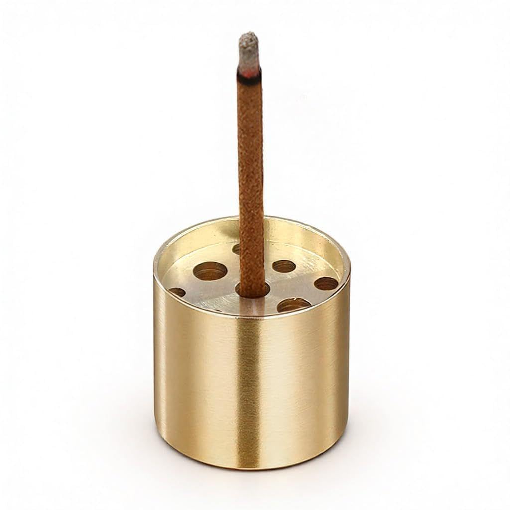 Solid Brass Incense Sticks Holder, 9-Hole Agarbatti Stand, Multi-Size Dhoop Burner, Mini Incense Stand for Puja, Meditation and Yoga, Exquisite Zen Ornament for Home, Office, Altar and Temple Decor-image-19