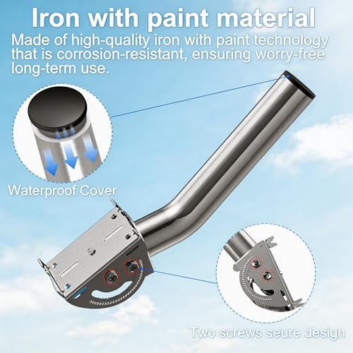 Image of Antenna Mount, 11 inch Adjustable J Pole Mounting Bracket Kit for Outdoor Wireless Bridge, CPE, Access Point, Weather Station, WiFi Extender, TV Antenna, Wall or Pole Mounted Outdoor Antenna Pole Mount