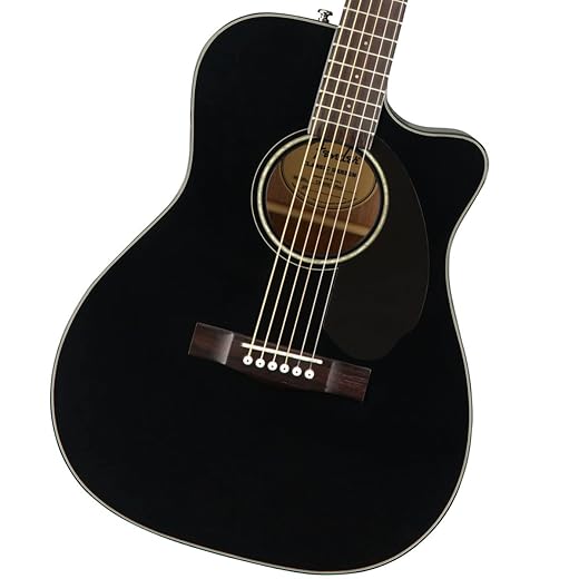 Fender CC-60SCE Concert Cutaway Acoustic Guitar, with 2-Year Warranty, Black
