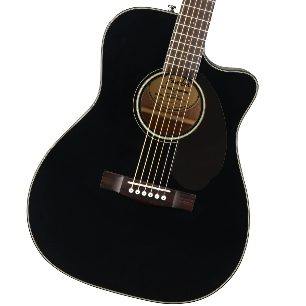 Fender Acoustic Guitar Concert Cutaway Acoustic-Electric CC60SCE Black, 6-String, Right-Handed 970153006