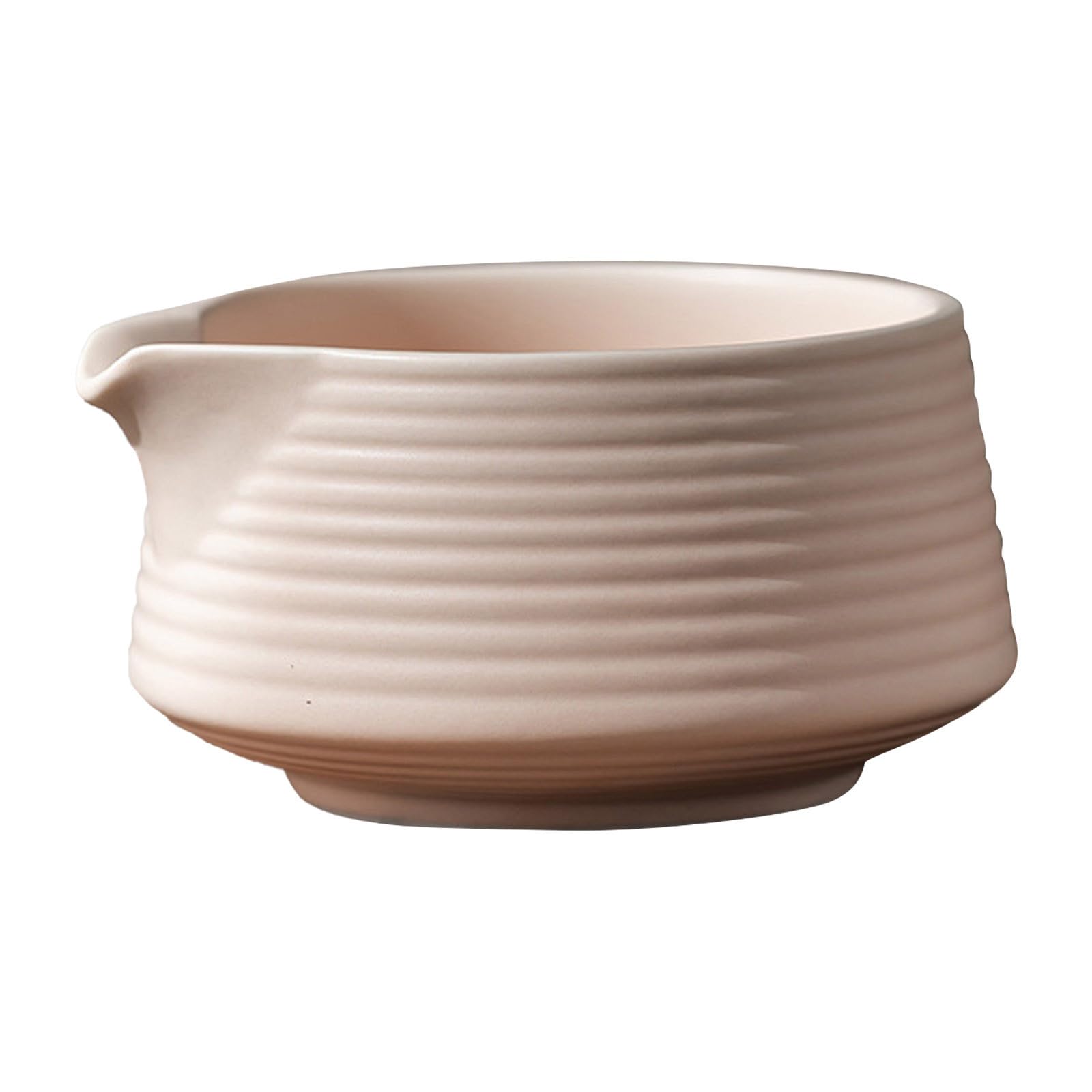 Matcha Traditional Porcelain Tea Bowl with Pour Spout .Handmade Traditional Matcha Teas Bowl – Light Blue Matte Glaze Porcelain Matcha Bowl, 4.92