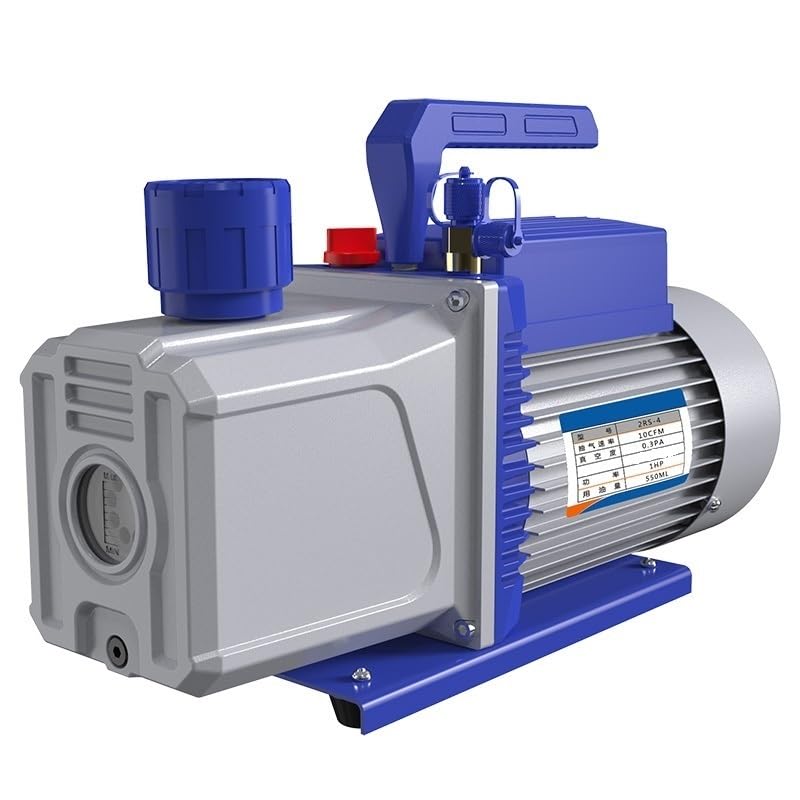 Zweistufige Drehschieber-Vakuumpumpe, 5 l/s, 750 W, 0,2 Pa Vakuum, HVAC AC Reparatur-Vakuumpumpe for Entgasung und Laborgebrauch