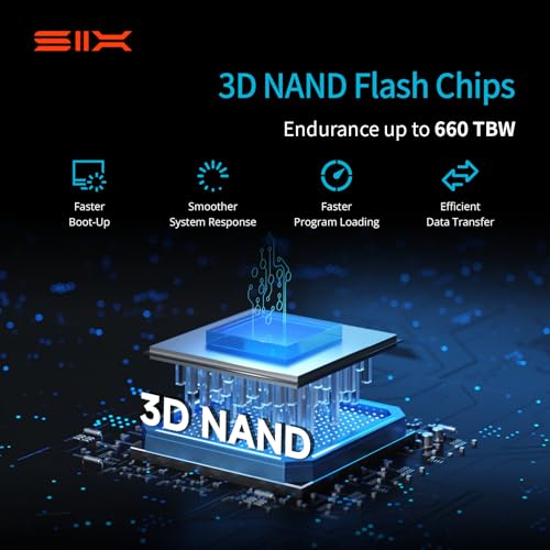 Image of SIX X5000 1TB M.2 2280 SSD PCIe Gen4x4 NVME SSD Solid State Drive - Up to 3700MB /s Read, 2500MB /s Write