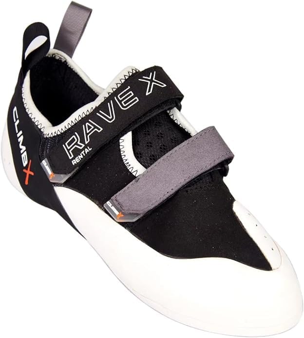 Climb X RaveX Rental Rock Climbing Bouldering Shoes for Indoor Gym Men and Women Black/White3