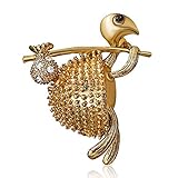 Material: Metall Zinklegierung Niedlicher Hirsch/Katze/Eule/Hund/Frosch/Seepferdchen Tier Strass Gemälde Brosche-Bc18Y0560