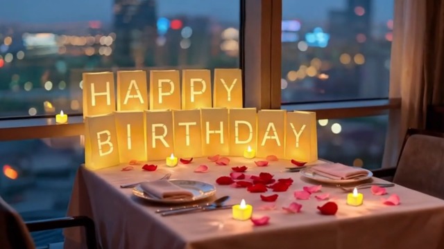 Image of Happy Birthday Decorations for Women Men, Light Up Letters Luminary Bags