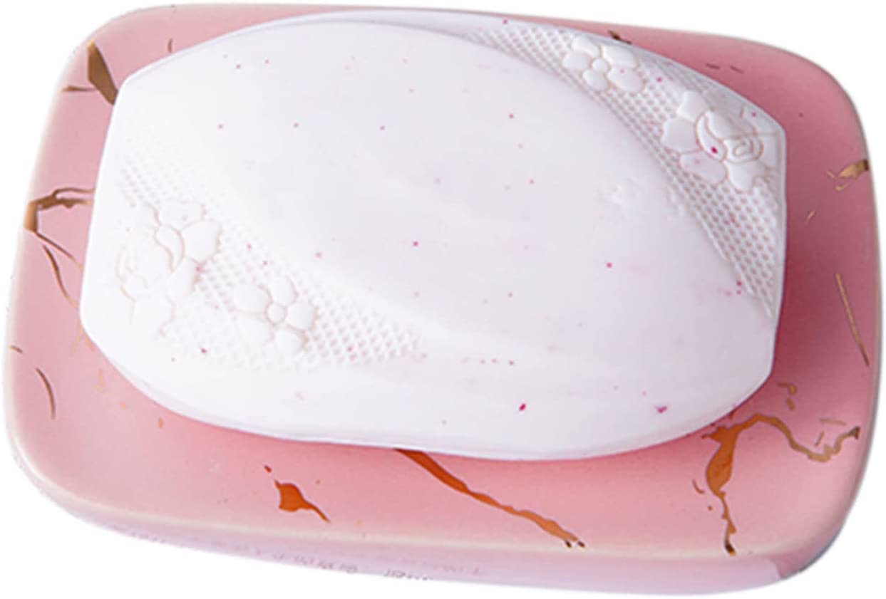 MAYABI jabonera jabonera de Ceramica For Bathroom Decoration-pink-11x8cm (Color : Svart)