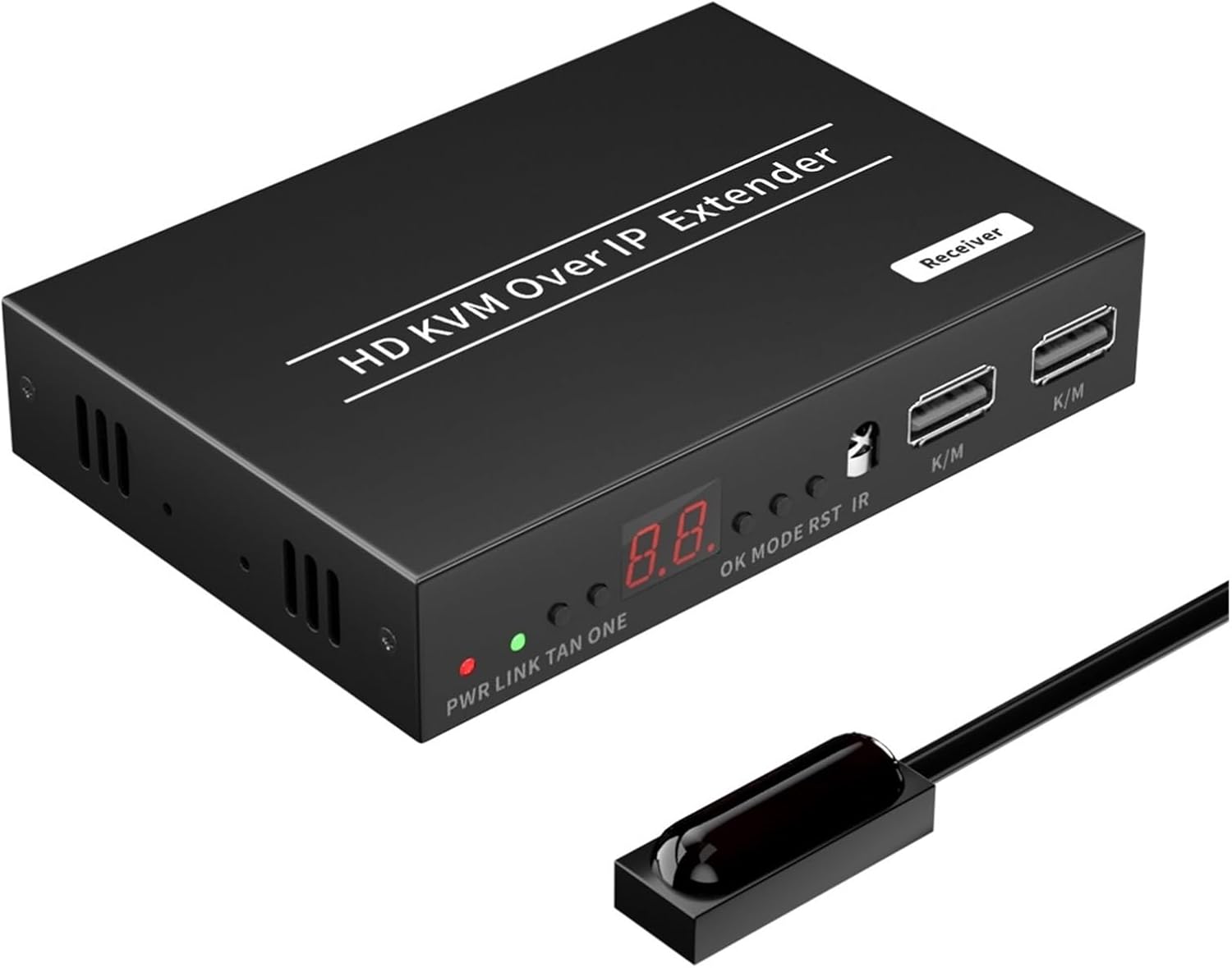 IR KVM Fuction 1080P HDMI Ethernet IP RJ45 Cat5 Cat6 Optical Extender Transmitter Receiver Adapter 200M DT241M Many to Many(1RX,EU Plug)