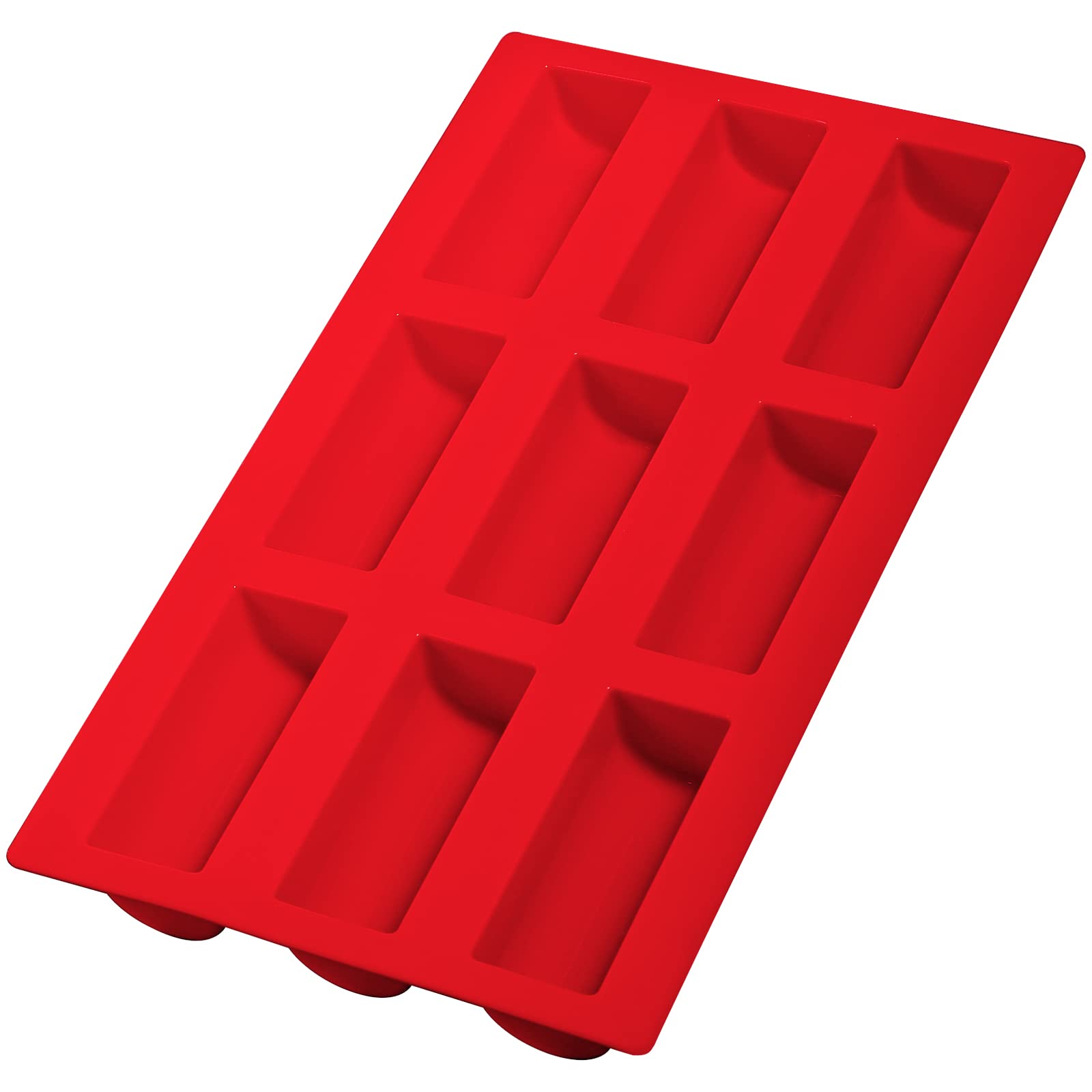 Webake Moule Mini Buche de Noel Silicone Moulle à Bûche 84 x 33 mm, h 35 mm, Antiadhésif Lot de 4 Moules à Gâteau Rectangle Pâtisserie pour Dessert à la mousse à cylindre