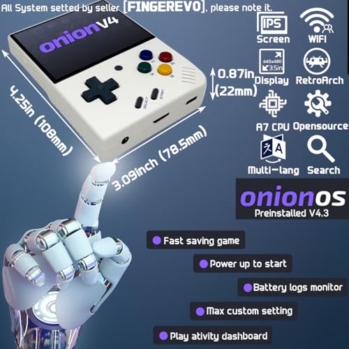 Image of Miyoo Mini Plus OnionOS Handheld Game Console 3.5 inch 640*480 Screen 3000mAh Miyoo-Mini+ with Portable Case White