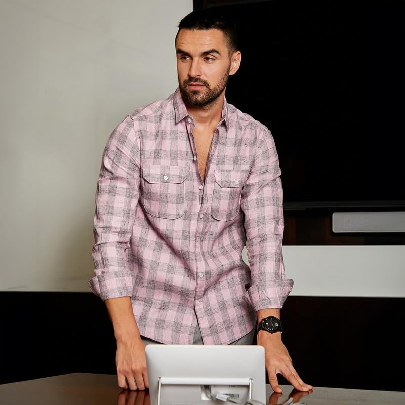 Image of CAHOOT Men's Shirt for Casual Wear | Spread Collar | Short Sleeve | Regular Fit | Button Closure | Shirt Crafted with Comfort Fit for Casual Wear