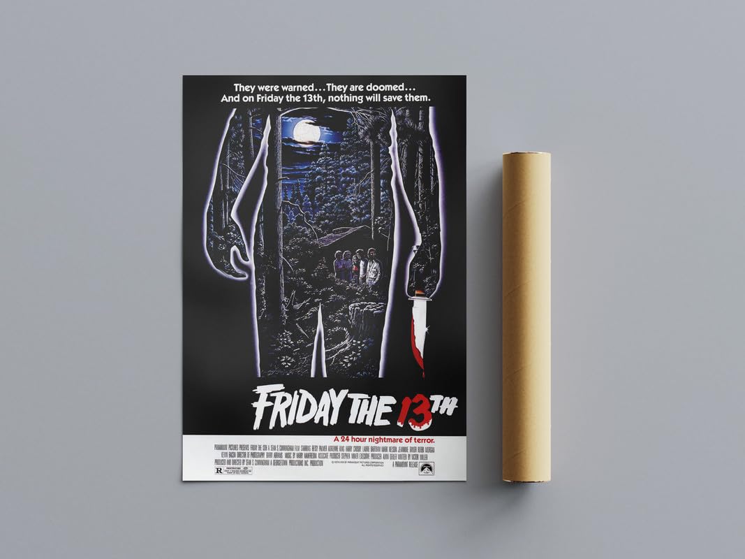 Pixie Posters Multi Colour All Tme Great Horror Movie Posters Friday The 13Th Wall Art (A4 Size 21Cmx29.7cm)