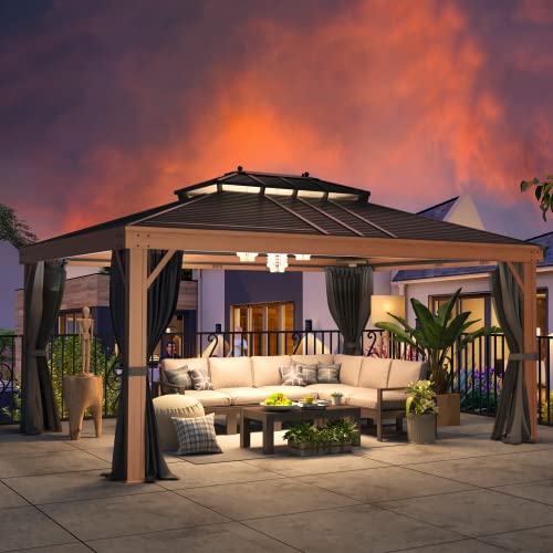 YOLENY-12x16-Gazebo-Wood-Grain-Aluminum-Frame-Hardtop-Gazebos-with-Galvanized-Steel-Roof-Curtains-and-Nettings-for-BackyardPatio-and-Garden YOLENY 12×16 Gazebo Wood Grain Aluminum Frame Hardtop Gazebos with Galvanized Steel Roof Curtains and Nettings for BackyardPatio and Garden