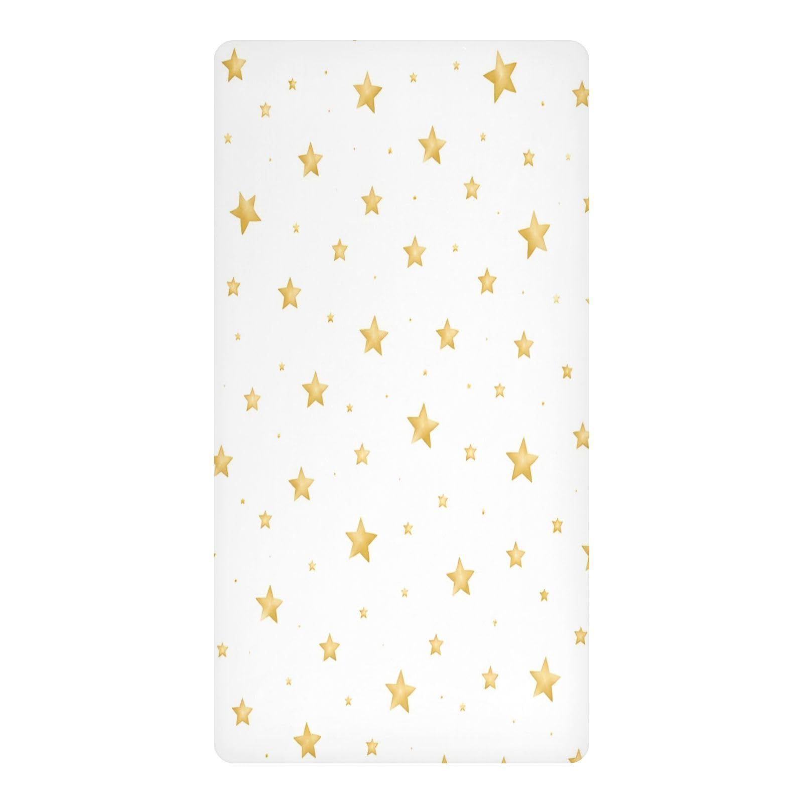 BOESI Golden Star Waterproof Crib Sheet,Fitted Mattress Protector