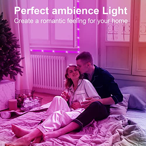 Rucumin 32.8Ft Led Lights For Bedroom,Rope Lights,Music Sync Color Changing Led Strip Lights With App And 44 Keys Remote Control, Rgb Led Light Strips For Party Christmas Kitchen Room Decor thumb #4