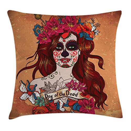 Ambesonne Day of The Dead Throw Pillow Cushion Cover