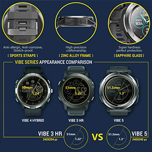 Zeblaze Vibe 5 Smartwatch, 1.3 Pulgadas de Reloj Inteligente ...