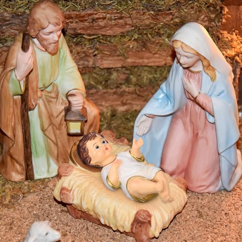Figuras religiosas niño Jesús en resina 4 piezas miniatura 6
