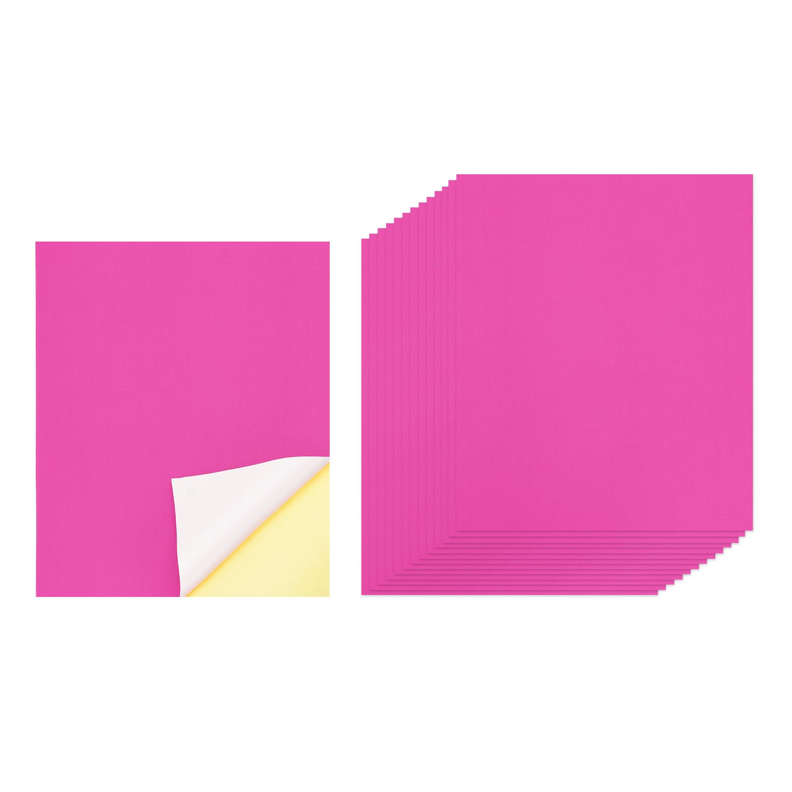 PATIKIL Printable Self Adhesive Sticker Paper for Inkjet Printer, 11.7 x 8.3 Inch Waterproof 30 Sheets Sheets Sticker Paper for Printer Laser Inkjet, Glossy Pink