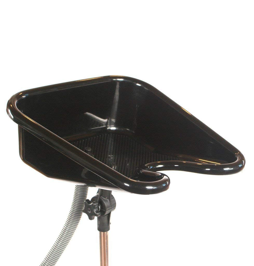 LOVECRAZY Lavacabeza Portátil Regulable Basculante para Lavar Pelo Negro