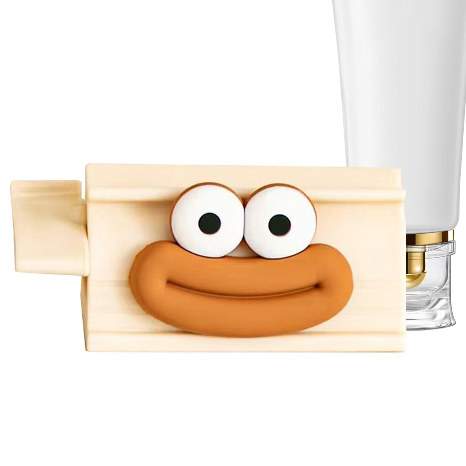 Rolling Toothpaste Squeezer,Cute Smiling Face Tube Squeezer Tool - Manual Toothpaste Dispenser Toothpaste Holder Squeezer for Bathroom Restroom