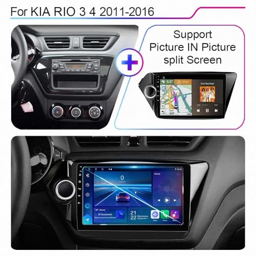 Radio de coche 2 DIN para solucionar la falta de mapas y bluetooth en Kia Rio 2