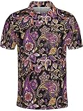 Polotank Golf Shirts for Men Print Polo Shirts for Men Mens Golf Polos Paisley Shirts Crazy Funny Fl