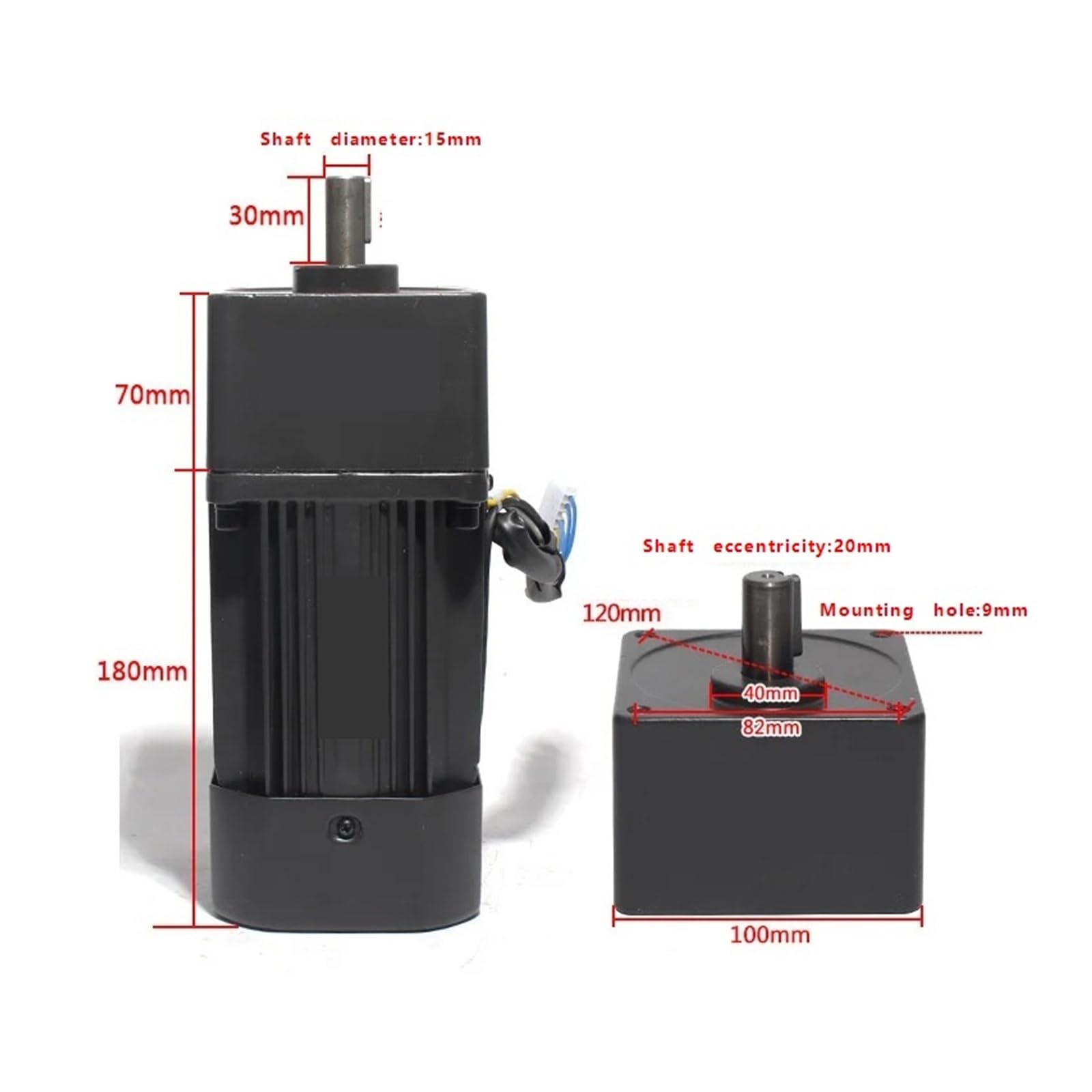 Motores con Engranajes de CA 6RK200GU-CF 220V 200W con Cajas de Cambios y Controlador de Velocidad US-52(86rpm 15K)