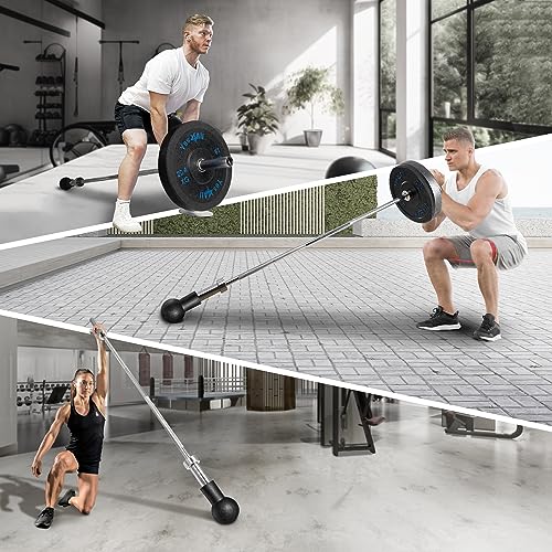 Image of Yes4All Exercise Machine Adjustable T Bar Row Attachment, D Row Handle /Landmine Handle Attachment with Textured Rubber Handles