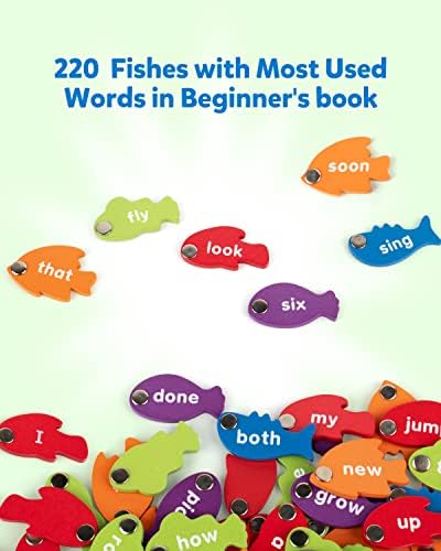 Coogam Wooden Magnetic Fishing Sight Words Game Learning Dolch Word Flashcards Montessori Educational Toy for Preschool 3 4 5 Year Old Kids 4 51NZl34KWDL. AC