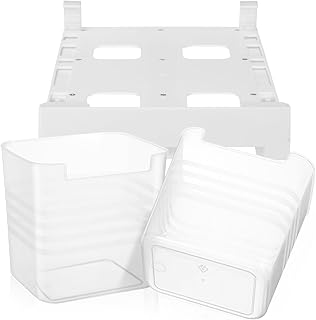 TOVINANNA 2 Pcs Storage Rack Mini Refrigerator Food Containers Fridge Door Organizer Bins Mini Fridge Refrigerator Storage Bins Refrigerator Organizer Bins Plastic Multifunction Freezer