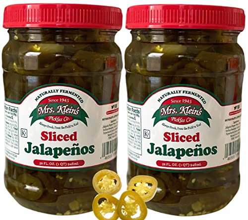 Mrs Kleins Jalapenos Sliced Jar (32oz Pack of 2)-Hot Pickled