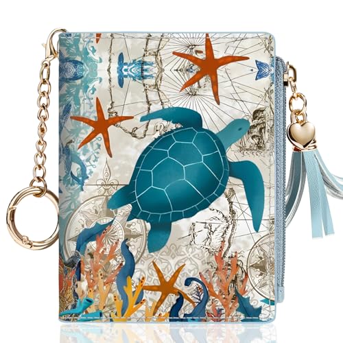Image of Gostwo Small Wallets for Women, Stylish Womens Wallet with ID Window, Zippered Coin Pocket and Tassel. Cute RFID Wallet for Women, ideal for Teen Girls, Commuters, and Women for Daily Use