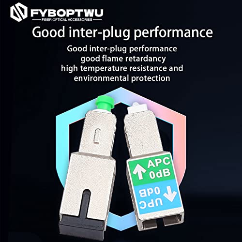 Fyboptwu - 5Pcs Fiber Optical Adapter Sc Fiber Attenuator - Sc/Apc Male To Sc/Upc Female Adapter Sm Singlemode Hybrid Optical Fiber Convertor/Adapter/Coupler #TOP4