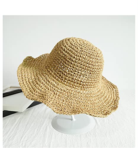 Sombrero playero de ala ancha para mujer miniatura 5
