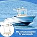 Fanfanwin Universal T-top Boat Windshield Center Console T-top Enclosure Boat Accessories, Spray Shield, Clear Spray Curtain(for Consoles Over 27½'')