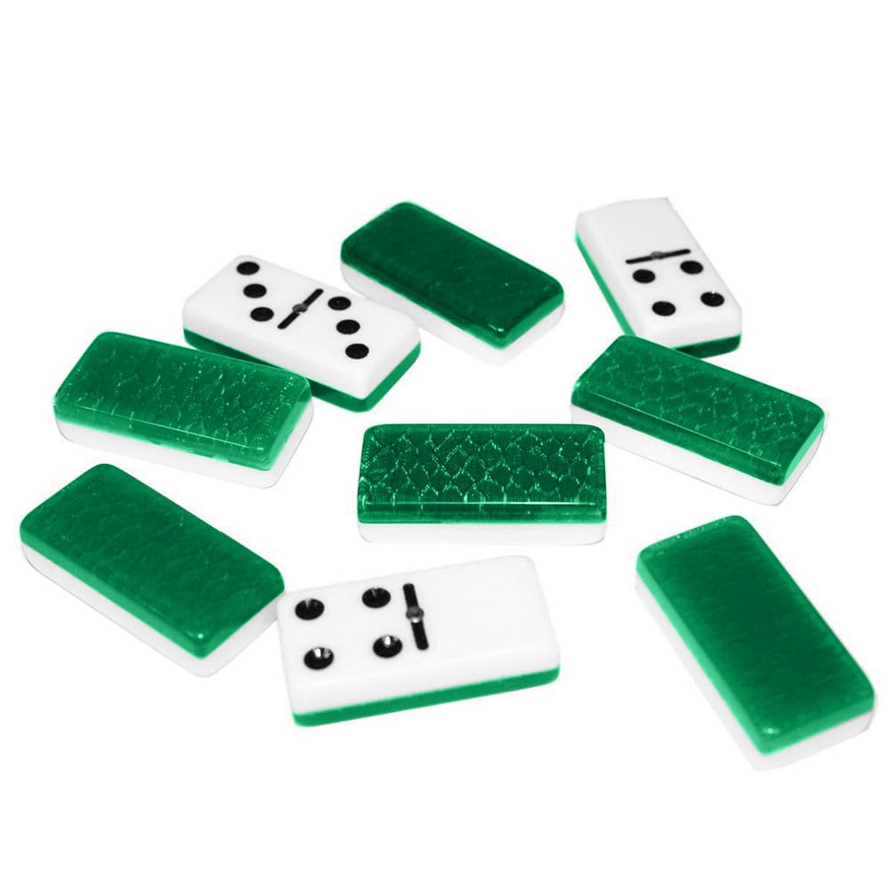 Juego De Dominó Clásico 28 Fichas – Doble Seis – Caja De Almacenamiento – Verde – Ideal Para Familia Y Viajes
