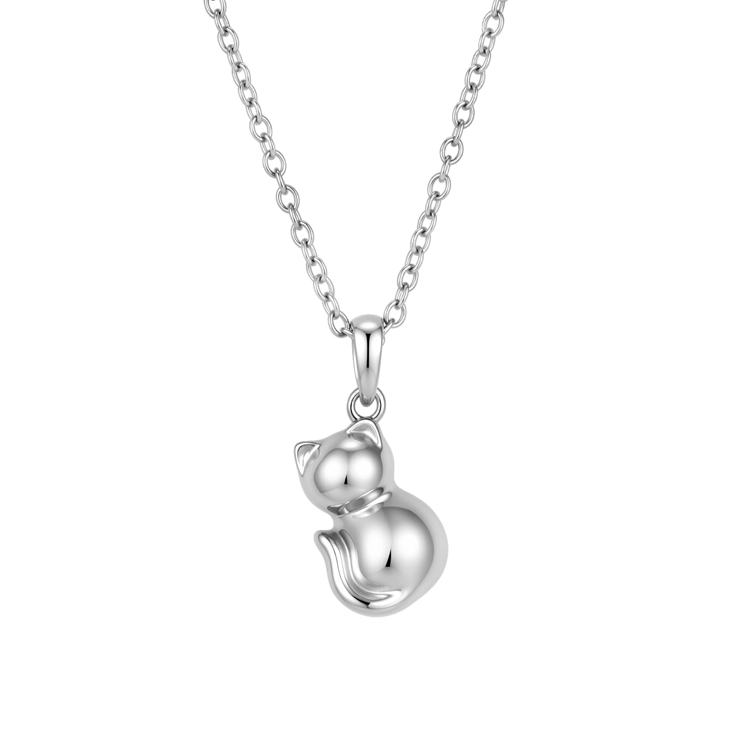 Schöner-SD Collana corta per bambini, regolabile, 38 + 5 cm, in argento 925 rodiato