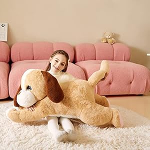 Giant Labrador Dog Stuffed Animal Plush Soft Toy,Large Yellow Labrador Puppy Toys Jumbo 30″ Cute Big Size Huge Plushie,Birthday Gifts for Kid