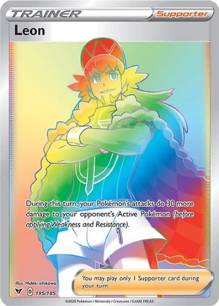 Amazon.com: Pokemon - Leon - 195/185 - Vivid Voltage - Full Art