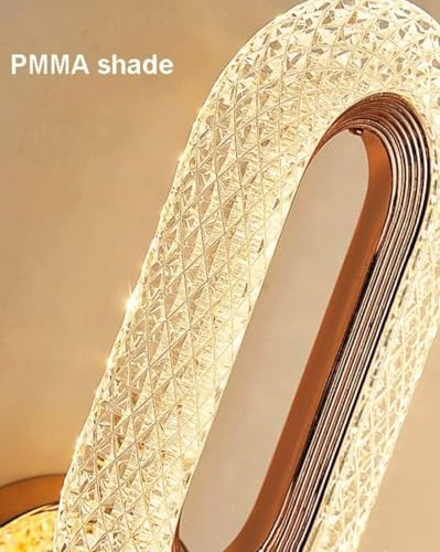 Image of luxentia10W Crystal Stunning Oval LED Wall Light for Living Room & Bedroom, Modern Decorative Wall Lamp for Home, Cafe, Hotel & Bar (Crystal Stunning Oval WALL)