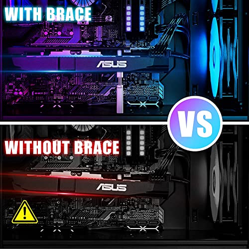 Image of ZORBES Graphics Card Bracket Aluminum Alloy Holder GPU Stand Adjustable Height Brace Support Video Card Sag Desktop Computer Silver 2PCS