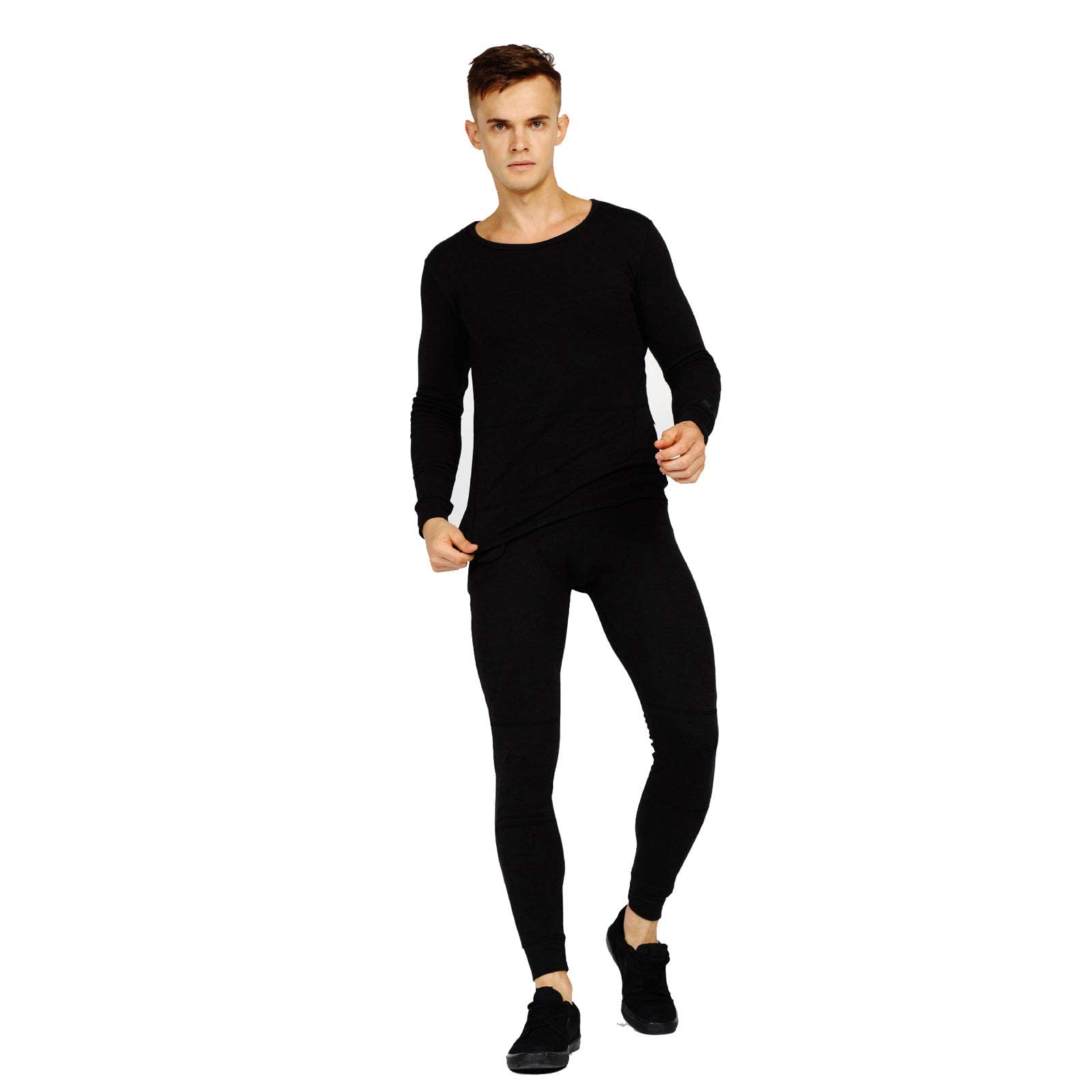 LXTINHeating Underwear Set for Men and Women, Elastic and Comfortable Heating Thermal Underwear USB Electric Heated Thermal Long Sleeve T Shirts or Pants, Safe and No Rad Men Black-S