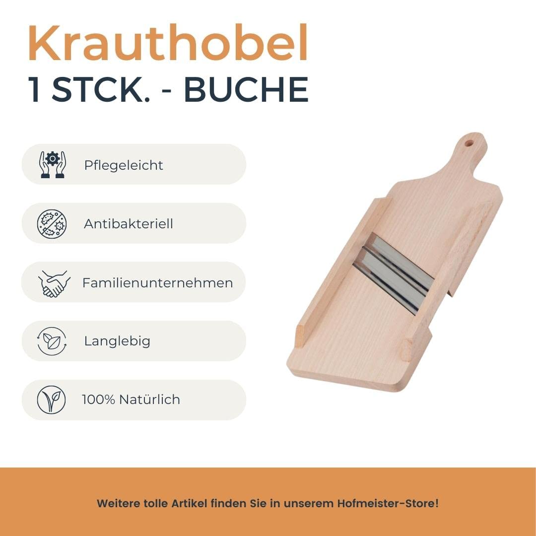 Hofmeister Holzwaren – Rallador (cuadrado, 2 cuchillas, pack de 1 unidad