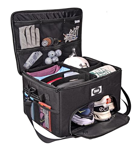 Trunk Organizer | Storage | Travel Bag for Car SUV Golf, Pickleball, Supplies and Accessories | Collapsible | Water Resistant | Portable | Organizer for Shoes, Clothes, Tools, Equipment, Etc.