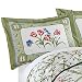 Collections Etc Summer Breeze Floral Pattern Pillow Sham, Green, Sham