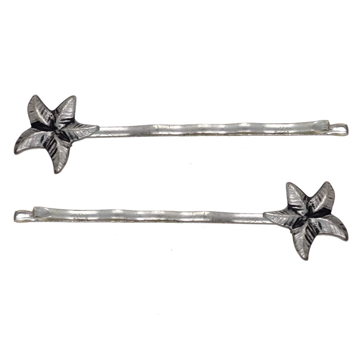 fure Matt Antique Silver Colour Metal Starfish Bobby Hair Pin for Women-picture-20