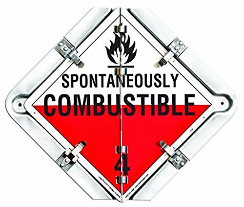 Labelmaster 27HM206CC 17 Legend Hazmat Flip Placard System for Trailers, Clipped Corner Frame